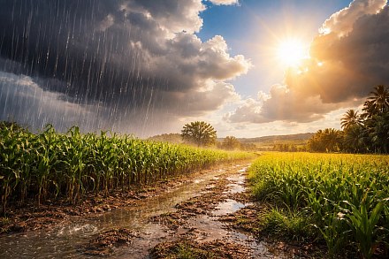 Chuva passa de 100 milímetros no Sul enquanto calor chega a 41°C no Centro-Oeste