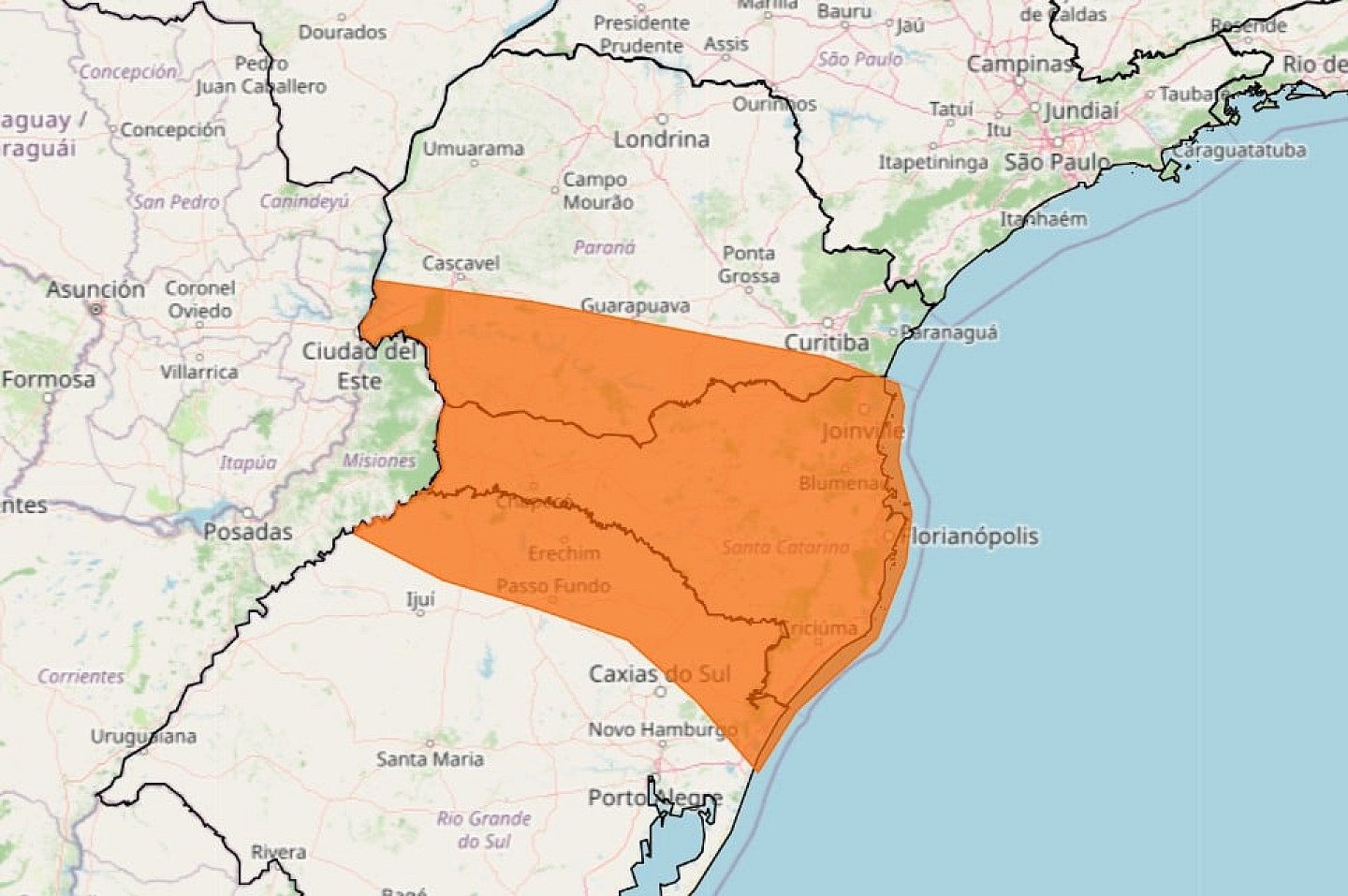 Rain of 100 mm, wind and hail are expected to hit areas of 3 of the country's capitals