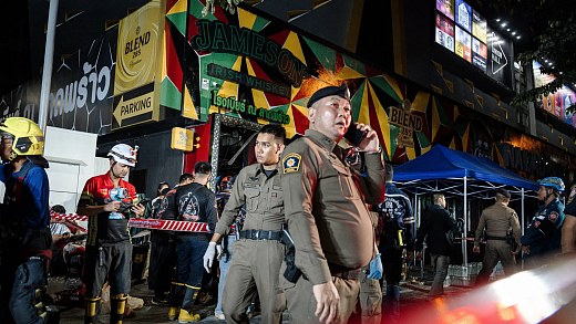 Deaths in bar fire in Thailand rise to 30, and family members await identification of bodies