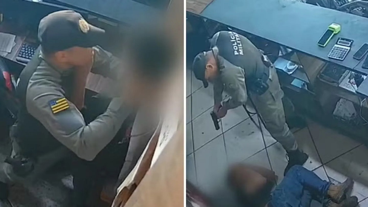 PM caught beating and threatening young man pays bail and is released in Goiás