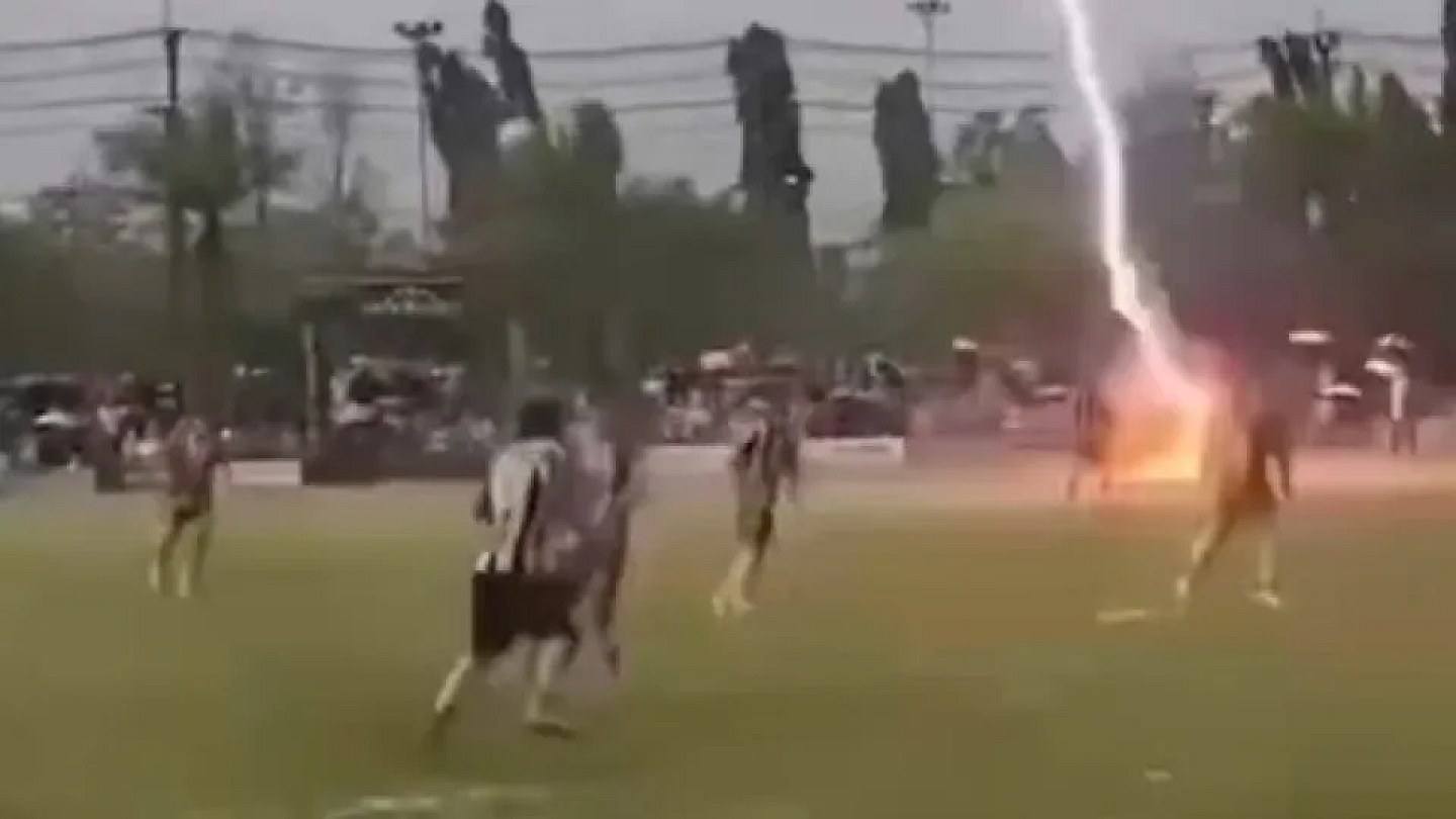 Player dies after being struck by lightning during match in Thailand